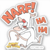 Pinky en Brain | Pinky "Narf" Sticker (Voorkant)