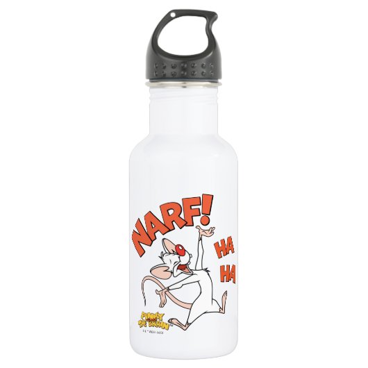 Pinky en Brain | Pinky "Narf" Waterfles (Voorkant)