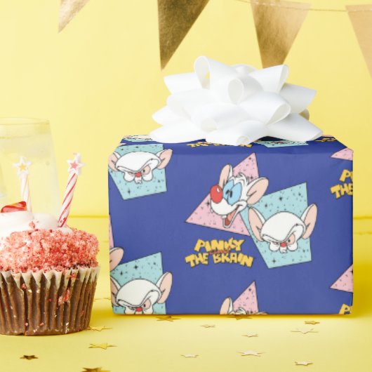 Pinky en Brain | Retro-tekenafbeeldingen Cadeaupapier (Verjaardagsfeest)