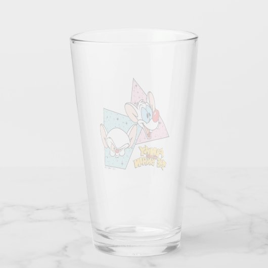 Pinky en Brain | Retro-tekenafbeeldingen Glas (Achterkant)
