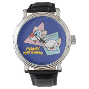 Pinky en Brain   Retro-tekenafbeeldingen Horloge
