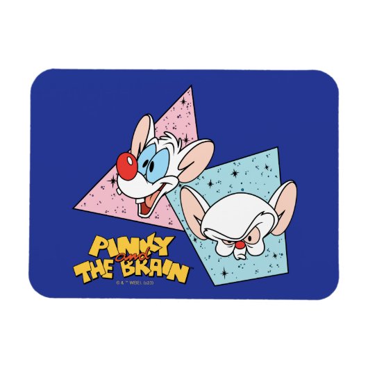 Pinky en Brain | Retro-tekenafbeeldingen Magneet (Horizontaal)