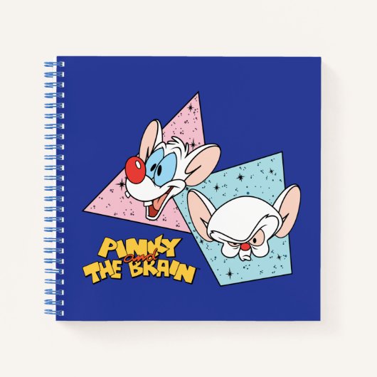 Pinky en Brain | Retro-tekenafbeeldingen Notitieboek (Voorkant)