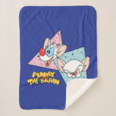 Pinky en Brain | Retro-tekenafbeeldingen Sherpa Deken (Voorkant)