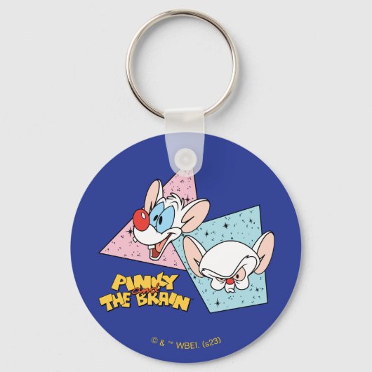 Pinky en Brain | Retro-tekenafbeeldingen Sleutelhanger (Voorkant)