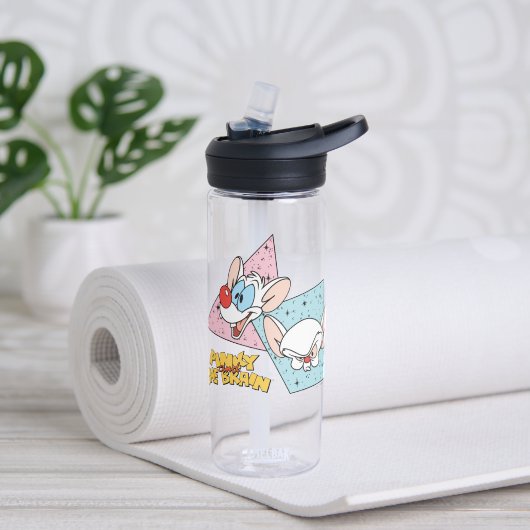 Pinky en Brain | Retro-tekenafbeeldingen Waterfles (Links)