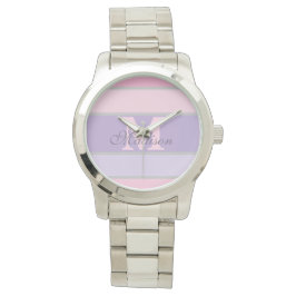 Pinky en paarse pastel horloge