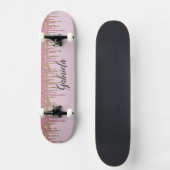 Pinky Glitter Skateboard (Voorkant)