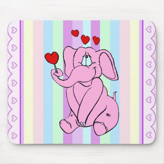 Pinky Love Mousepad Muismat (Voorkant)