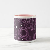 Pinky pourpre cercle funky tmotif mug (Centre)