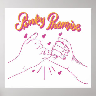 Pinky Promise met hart Poster