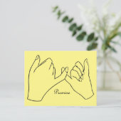 Pinky Swear Promise Uitnodiging Briefkaart (Staand voorkant)