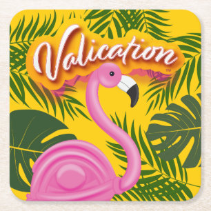 Pinky Validation Vacation Vierkante Kartonnen Onderzetter