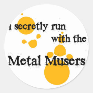 PinMetalMusers Ronde Sticker