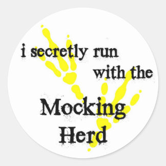 PinMockingHerd Ronde Sticker
