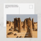 Pinnacles Desert Nambung NP, Western Australië Briefkaart (Voorkant / Achterkant)
