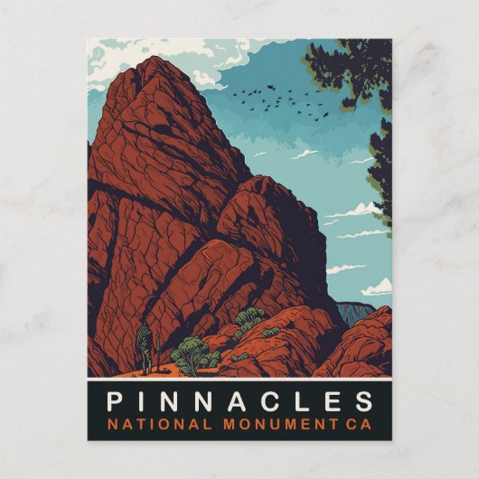 Pinnacles Nationaal Monument, CA, Reizen Briefkaart (Voorkant)