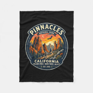 Pinnacles nationaal park california retro wandelen fleece deken