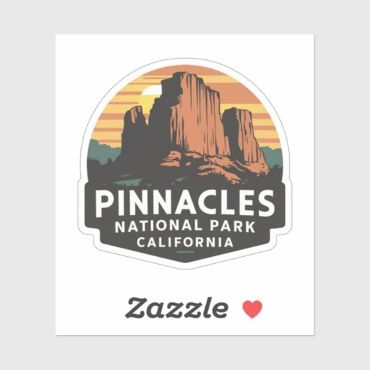 Pinnacles Nationaal Park Embleem Sticker (Vel)