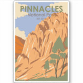 Pinnacles National Park California  Sticker (Voorkant)