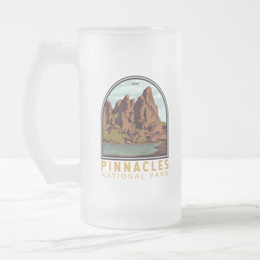 Pinnacles National Park Emblem Matglas Bierpul (Links)