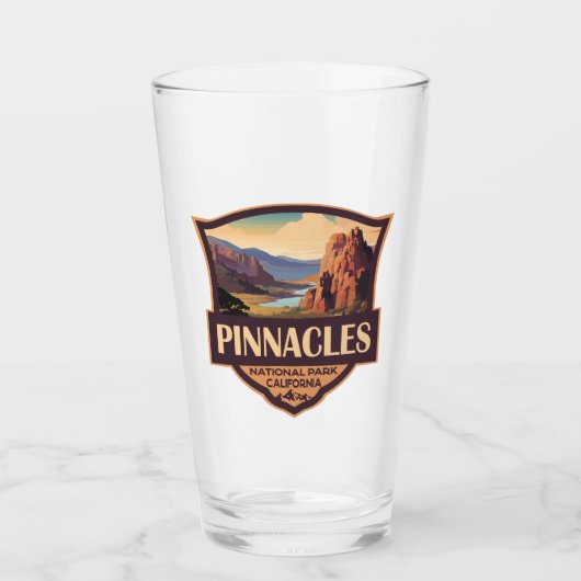Pinnacles National Park Illustratie Reiskunst Glas (Voorkant)
