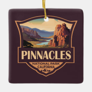 Pinnacles National Park Illustratie Reiskunst Keramisch Ornament