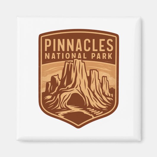 Pinnacles National Park Reizen Embleem Magneet (Voorkant)