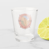 Pinnacles National Park Retro Compass Embleem Shot Glas (Achterkant)