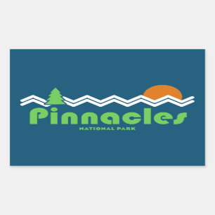 Pinnacles National Park Retro Rechthoekige Sticker