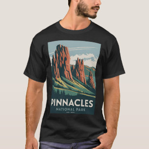 Pinnacles National Park Vintage Kamperen Wandelen T-shirt