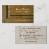 Pinned mortise en tenon joint visitekaartje (Voorkant / Achterkant)