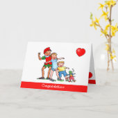 Pinocchio et amis l'amour - Carte d'anniversaire (Fleur jaune)