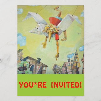 Pinocchio op de duif. kaart