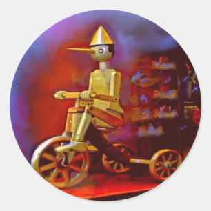 Pinocchio-stickers Ronde Sticker