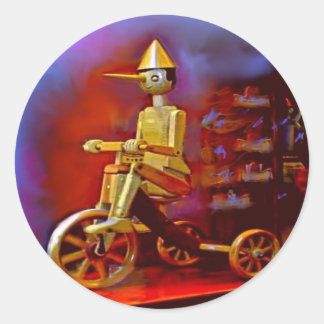 Pinocchio-stickers Ronde Sticker