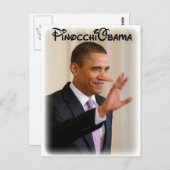 PinocchiObama Briefkaart (Voorkant / Achterkant)