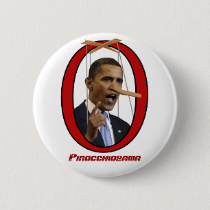 Pinocchiobama-Button Ronde Button 5,7 Cm