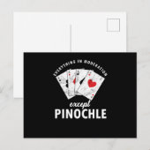 Pinochle Binocle Penuchle Cards Game Gift Briefkaart (Voorkant / Achterkant)