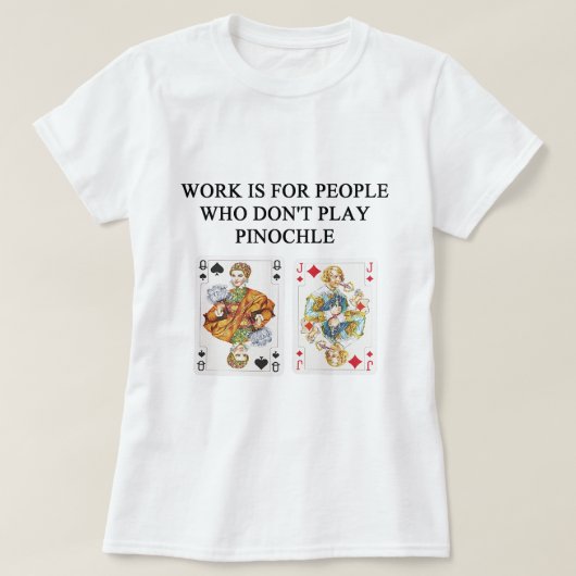 PINOCHLE game player T-shirt (Design voorkant)