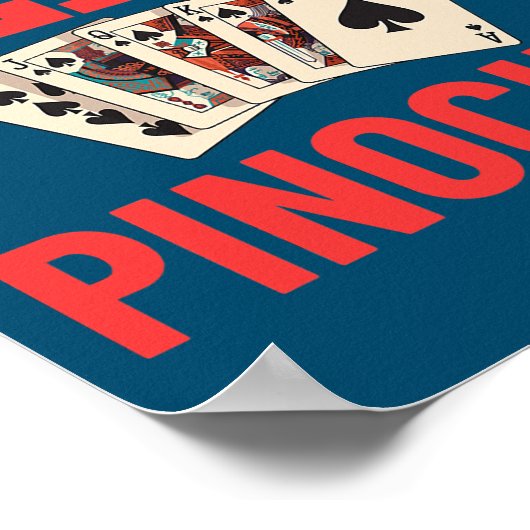 Pinochle Game Rules Cards Double Deck Points Poster (Hoek)