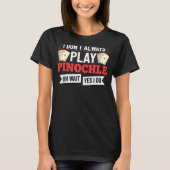 Pinochle Game Rules Kaarten Dubbeldecoderen punten T-shirt (Voorkant)
