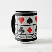 Pinochle Player-mok - kies stijl en kleur Mok (Voorkant links)