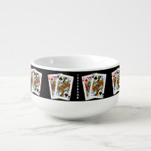 Pinochle Queens en Jacks Soup Mug