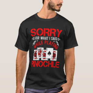 Pinochle spelende spelers casino kaartspel Pinochl T-shirt