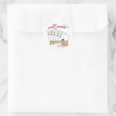 Pinochlespeler Ronde Sticker (Tas)