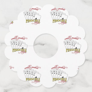 Pinochlespeler Wijnglaslabel