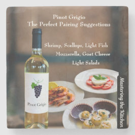 Pinot Grigio Wijncombinaties / De keuken meester w Stenen Onderzetter