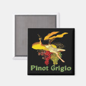 Pinot Grigio Wine Maid Magneet (Voorkant / Achterkant)