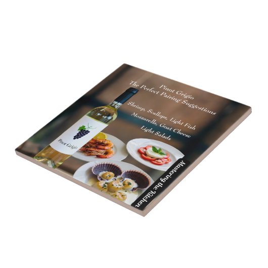 Pinot Grigio Wine Pairing/Mastering the Kitchen Tegeltje (Zijkant)